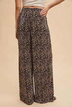 Annie Wear Leopard Plisse Lounge Wide Pants Woman Pants