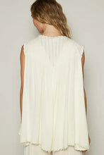 POL Pearl Detail Open Front Sleeveless Cardigan Woman Outerwear