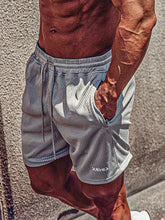 Men's Plus Size Drawstring Breathable Shorts Gray
