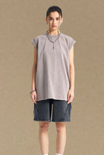 Men's Solid Color Round Neck Tank Gray