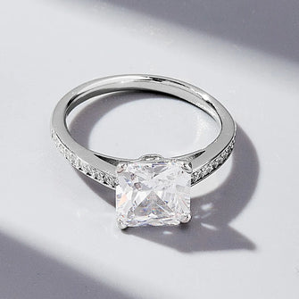 925 Sterling Silver Zircon Ring Silver