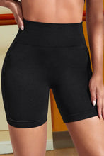 Wide Waistband Sports Shorts Black Woman Activewear