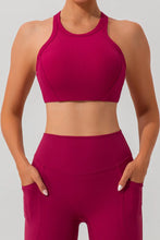 Round Neck Racerback Active Tank Hot Pink
