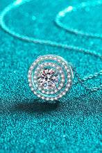 Moissanite Round Pendant Rhodium-Plated Necklace Necklaces