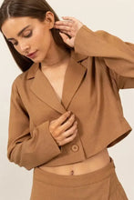 HYFVE Cropped Button-Down Blazer KHAKI Woman Outerwear