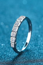 Moissanite Rhodium-Plated Half-Eternity Ring Silver
