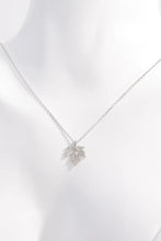 925 Sterling Silver Zircon Maple Leaf Necklace