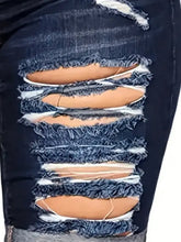 Distressed Denim Shorts with Pockets Denim Shorts