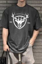 Men's Plus Size Graphic Round Neck Half Sleeve T-Shirt Black Mens Tops