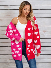 Angel Wings Heart Open Front Long Sleeve Cardigan Woman Outerwear