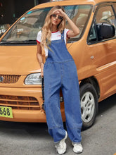 Wide Strap Wide Leg Denim Overalls Denim Overalls