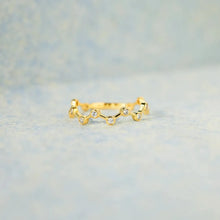 18K Gold-Plated 925 Sterling Silver Zircon Ring