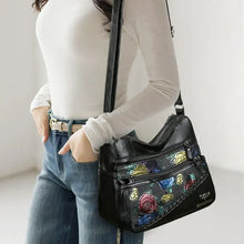 PU Leather Rose Pattern Shoulder Bag Shoulder Bags