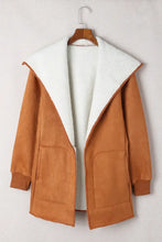 Open Front Long Sleeve Sherpa Jacket Woman Outerwear