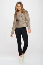 Coalition LA Studded Classic Moto Faux Leather Jacket Woman Outerwear