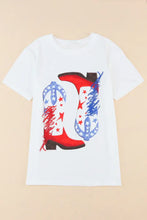 Star Cowboy Boots Graphic Tee Woman T Shirts