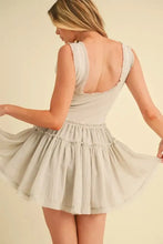 Aemi+Co Frill Sleeveless Drop Waist Mini Dress Woman Casual Dress