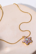 Rhinestone Decor Star Box Pendant Necklace Necklaces