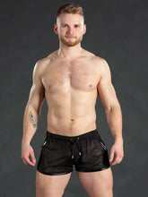 Men's Drawstring Side Striped Active Shorts Black