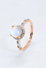Round Moonstone Ring Moonstone