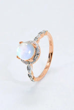 Round Moonstone Ring Moonstone Rings