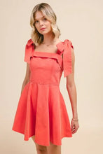 SO ME Fit and Flare Washed Gameday Dress ORANGE Casual Dresses