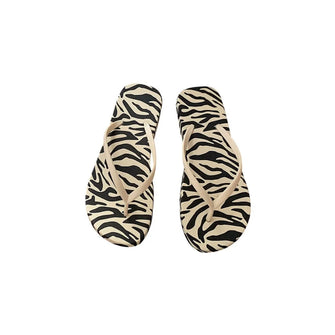 Toe Post Flats Slippers Beige Woman Slippers