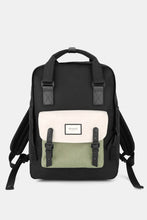 Himawari Waterproof Canvas Backpack Bag with Handles Black White One Size