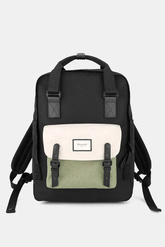 Himawari Waterproof Canvas Backpack Bag with Handles Black White One Size