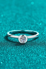 Moissanite Rhodium-Plated Solitaire Ring Rings