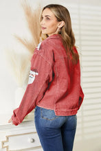 Santa Sequin Raw Hem Jacket Woman Outerwear