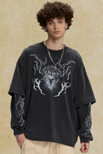 Men's Round Neck Graphic T-Shirt Black
