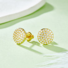 Moissanite 925 Sterling Silver Earrings Gold One Size