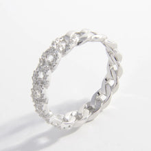 925 Sterling Silver Inlaid Zircon Ring Rings