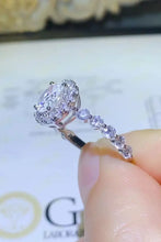 Adored 1 Carat Moissanite 925 Sterling Silver Halo Ring Rings