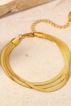 Triple-Layered Snake Chain Bracelet Necklaces