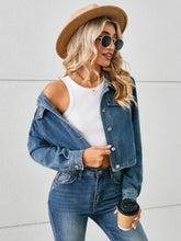 Button Up Long Sleeve Denim Jacket Woman Outerwear