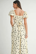 MABLE Polka Dot Puff Sleeve Midi Dress Casual Dresses