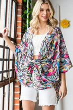 Heimish Full Size Multi Color Snake Open Cardigan Plus Size Woman Outerwear