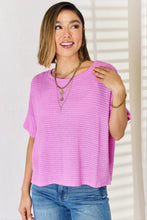 Zenana Full Size Round Neck Short Sleeve Top Bright Mauve