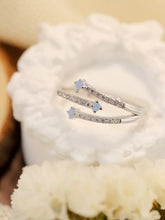 Moonstone Platinum-Plated Ring Rings