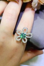 1 Carat Moissanite Flower Shape Open Ring Rings