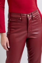 Judy Blue Full Size High Waist Tummy Control Faux Leather Straight Pants Plus Size Woman Pants