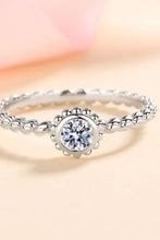 Moissanite Rhodium-Plated Ring Rings