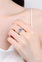 1 Carat Moissanite Flower-Shaped Crisscross Ring Rings