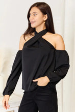Perfee Grecian Cold Shoulder Long Sleeve Blouse Woman Blouses