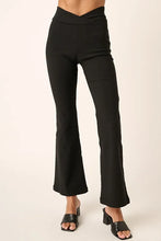 Mittoshop Surplice V Waist Flare Pants Black