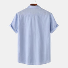 Men's Short Sleeve Button Down Shirt with Chest Pocket