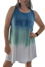 Full Size Tie-Dye Sleeveless Mini Tank Dress Plus Size Woman Casual Dress