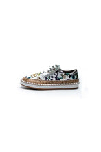 PU Leather Round Toe Flats Sneakers Purple Woman Sneakers